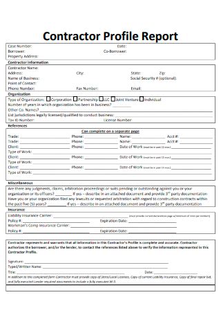 contractors profile application|Contractor Profile Viewer .